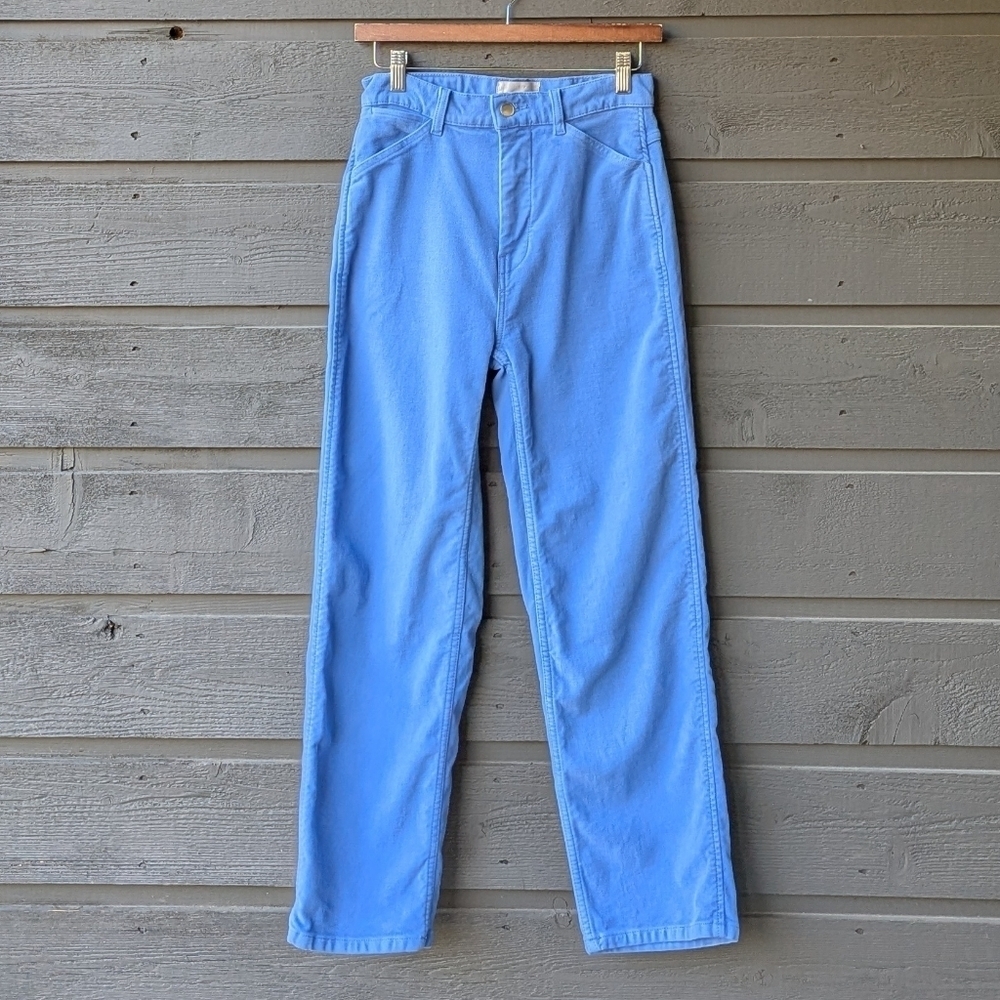Everlane High Rise Brushed Organic Cotton Straight Leg Pants